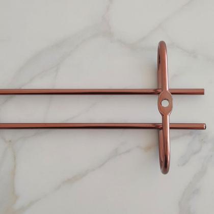 Imagem de Kit 6 Organizadores Porta Taças 25cm Suportes Para Pendurar Taças Rose Gold