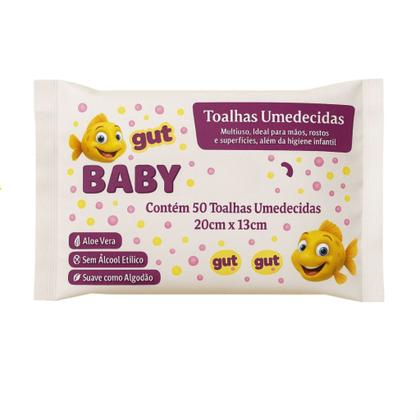 Imagem de Kit 6 Pacotes Toalhinhas Umedecidas Para Bebe C/50UN CADA 20cm 13cm - Gut Gut Baby