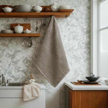 Imagem de Kit 6 Pano Copa Prato Felpudo Atoalhado Gourmet 100% Algodão 397 g/m²