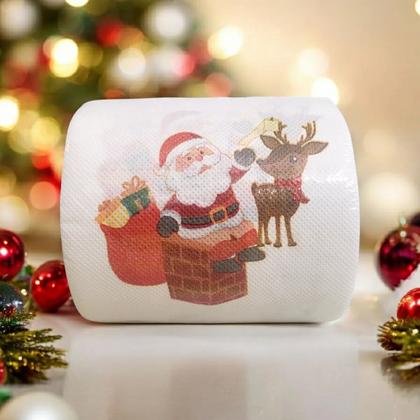 Imagem de Kit 6 Papel Higiênico Papai Noel Decorativo Sonhos Natalinos