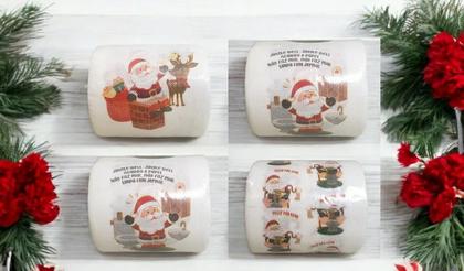 Imagem de Kit 6 Papel Higiênico Papai Noel Decorativo Sonhos Natalinos