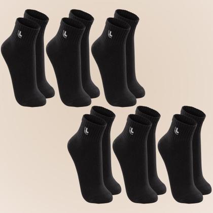 Imagem de Kit 6 Pares De Meia Lupo Esportiva Feminino Masculino Modelo Cano Curto Tamanhos Grandes Plus  37 ao 48