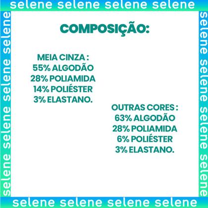 Imagem de Kit 6 Pares De Meias Infantil Selene Cano Médio Em Algodão Unissex