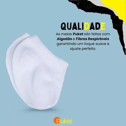 Imagem de Kit 6 Pares Meia Baby Invisível Puket Menino Menina Durável