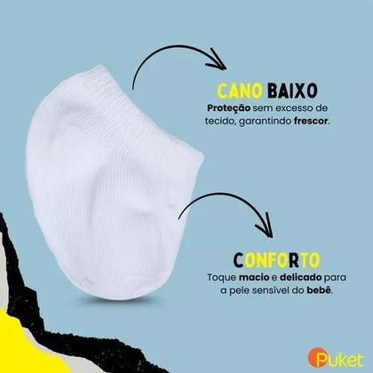 Imagem de Kit 6 Pares Meia Baby Invisível Puket Menino Menina Durável