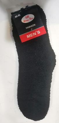 Imagem de kit 6 pares Meia Pelúcia masculino Quente Inverno Felpuda Grande lisa Proteção Frio