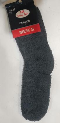 Imagem de kit 6 pares Meia Pelúcia masculino Quente Inverno Felpuda Grande lisa Proteção Frio