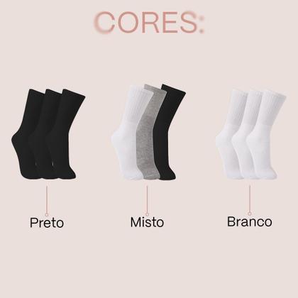 Imagem de Kit 6 Pares Meia Trifil Cano Alto Algodão Unissex