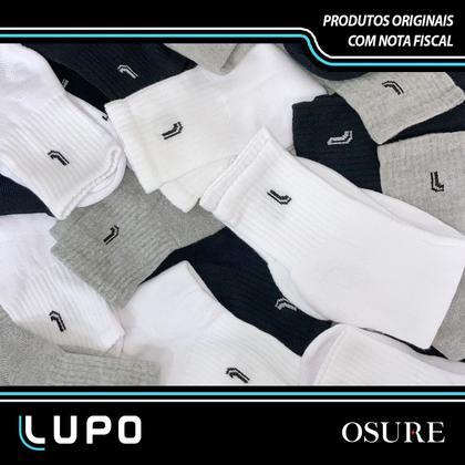 Imagem de Kit 6 Pares Meias Lupo Original Masculina Algodão Cano Médio Alto Longo Atacado Academia Esportiva