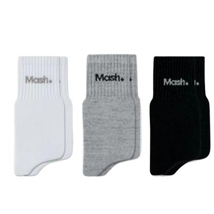 Imagem de Kit 6 Pares Meias Mash Unissex Adulto Cano Médio Algodão Cotton