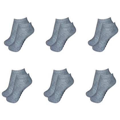 Imagem de Kit 6 Pares Soquete Cano Curto Invisível Unissex Várias Cores Sortidas Atacado