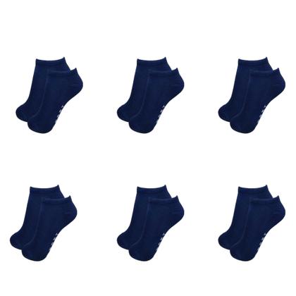 Imagem de Kit 6 Pares Soquete Cano Curto Invisível Unissex Várias Cores Sortidas Atacado