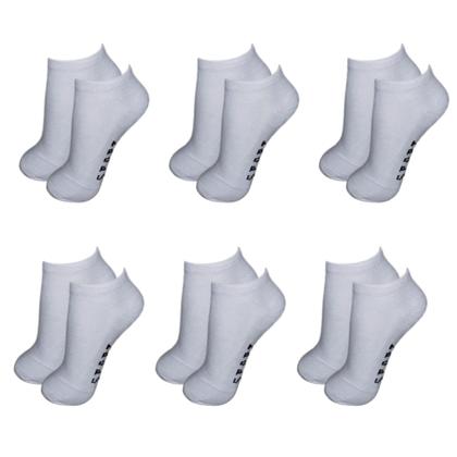 Imagem de Kit 6 Pares Soquete Cano Curto Invisível Unissex Várias Cores Sortidas Atacado