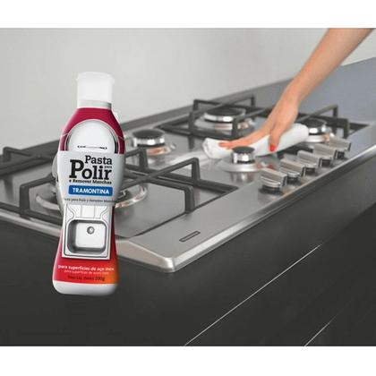 Imagem de Kit 6 Pastas de Polir Limpador Removedor de Manchas Panelas Aço Inox Tramontina 200g