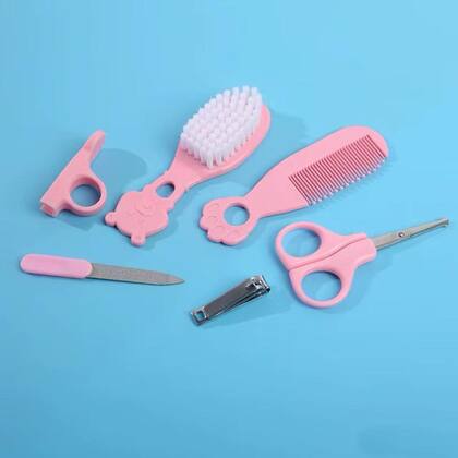 Imagem de Kit 6 Pçs Higiene Cuidados Saúde Bebê Recém Nascido Infantil