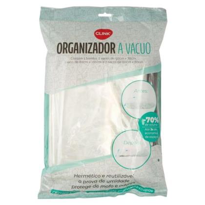 Imagem de Kit 6 pcs saco a vacuo bomba plastico pet e pe 60 cm x 80 cm x 0,01 cm