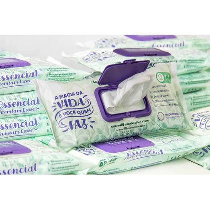Imagem de Kit 6 Pct Toalhas Lenço Umedecida Descartável Adulto Geriátrico Essencial Premium Care 288 Unidades