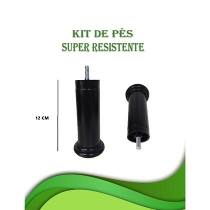 Imagem de Kit  6 Pé Cama Box & Baú  Plástico Universal 12cm