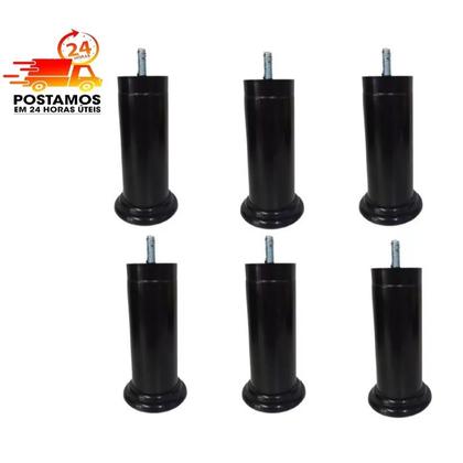 Imagem de Kit  6 Pé Cama Box & Baú  Plástico Universal 12cm