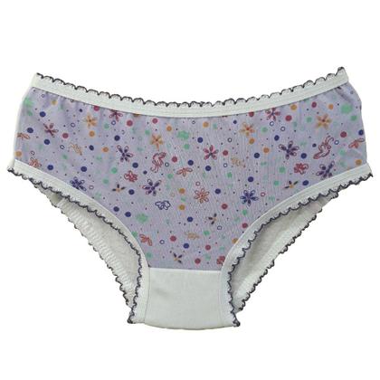 Imagem de Kit 6 Peças Calcinha Infantil Estampada Em Algodão Modelo Básico Sortidas