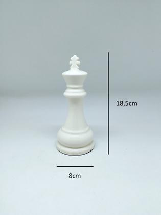 Imagem de kit 6 peças de Enfeite de porcelana de xadrez 12cm