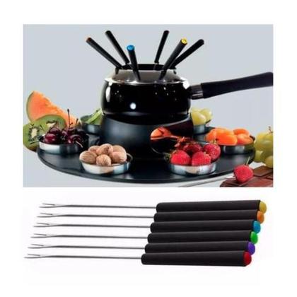 Imagem de Kit 6 Peças De Garfos Espeto Para Fondue Em Aço Inox Collor