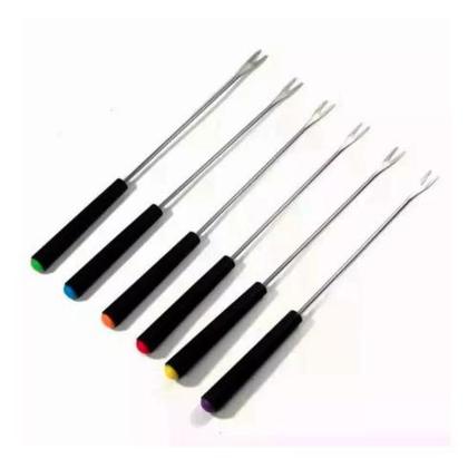 Imagem de Kit 6 Peças De Garfos Espeto Para Fondue Em Aço Inox Collor