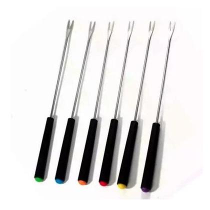 Imagem de Kit 6 Peças De Garfos Espeto Para Fondue Em Aço Inox Collor