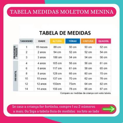 Imagem de Kit 6 Peças De Moletom Infantil Feminino Inverno Menina Tam 3