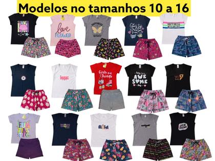 Imagem de Kit 6 Peças Juvenil Feminino Verão 10 a 16