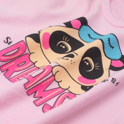 Imagem de Kit 6 Peças Plush Criança ao Juvenil Conjunto Pijama Inverno Menina Peluciado