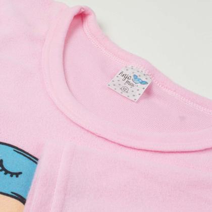 Imagem de Kit 6 Peças Plush Criança ao Juvenil Conjunto Pijama Inverno Menina Peluciado