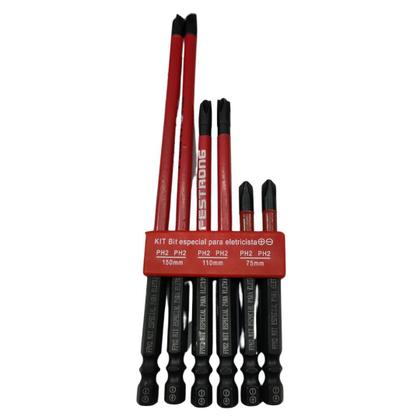 Imagem de Kit 6 peças Ponta Bit Especial Eletricista 75mm + 110mm + 150mm
