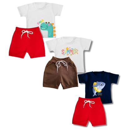 Imagem de Kit 6 Peças Roupa Infantil Conjunto Bebê Menino