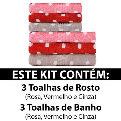 Imagem de Kit 6 peças Toalha Banho + Rosto Infantil Estampada100% Algodão Felpuda Prisma - Dohler - Emcompre