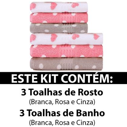 Imagem de Kit 6 peças Toalha Banho + Rosto Infantil Estampada100% Algodão Felpuda Prisma - Dohler - Emcompre