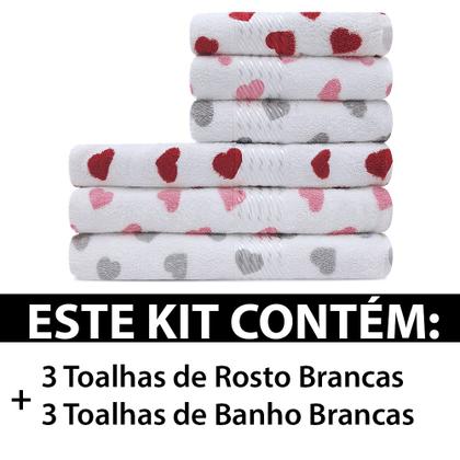 Imagem de Kit 6 peças Toalha Banho + Rosto Infantil Estampada100% Algodão Felpuda Prisma - Dohler - Emcompre