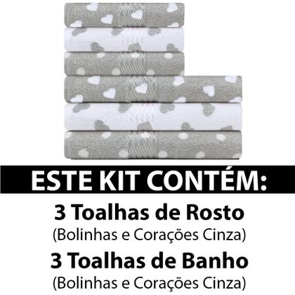 Imagem de Kit 6 peças Toalha Banho + Rosto Infantil Estampada100% Algodão Felpuda Prisma - Dohler - Emcompre