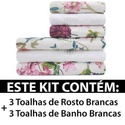 Imagem de Kit 6 peças Toalha Banho + Rosto Infantil Estampada100% Algodão Felpuda Prisma - Dohler - Emcompre