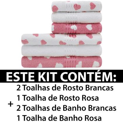 Imagem de Kit 6 peças Toalha Banho + Rosto Infantil Estampada100% Algodão Felpuda Prisma - Dohler - Emcompre