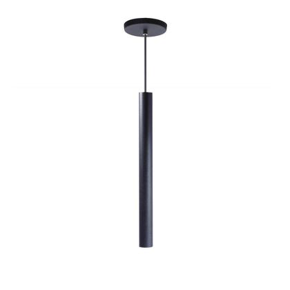 Imagem de kit 6 Pendente Luminária Tubo Preto 40 Cm + Lâmpada LED Branco Frio
