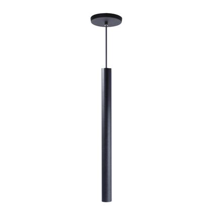 Imagem de Kit 6 Pendente Tubo Preto 50 Cm Cabo 4m + LED Branco Quente