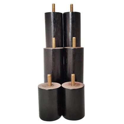 Imagem de Kit 6 Pés Anti Refluxo Para Cama Pés De Madeira Cama Box