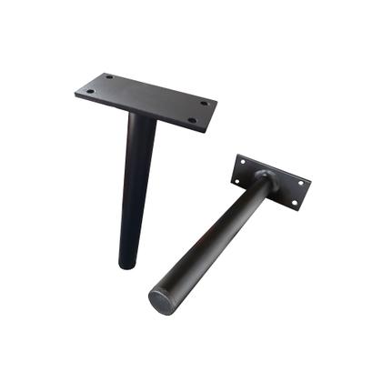 Imagem de KIT 6 Pés de Metal 18cm Preto Multiuso Para Armário Mesas de Cabeceiras e Camas