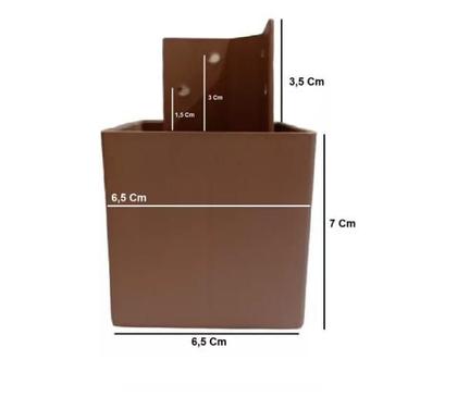 Imagem de Kit 6 Pés Guarda Roupas Armários Roupeiros Marrom Fox