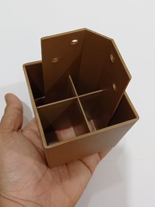 Imagem de Kit 6 Pés Guarda Roupas Armários Roupeiros Marrom Fox