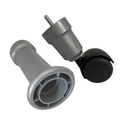 Imagem de KIT 6 PÉS PARA CAMA BOX ou BAÚ CASAL- 4 FIXOS 2 RODIZIOS