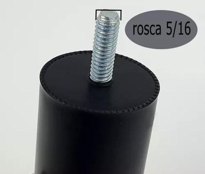 Imagem de Kit 6 Pés Politileno Preto Para Cama Box 13cm altura Reforçado