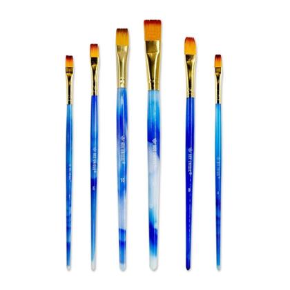 Imagem de Kit 6 Pincéis Artistico Chato Colors Bee Unique