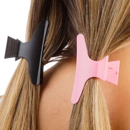 Imagem de Kit 6 Piranhas de Cabelo Profissional Prender Separar Mechas 80mm Vertix